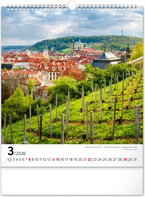Calendar de perete Praga 2026
