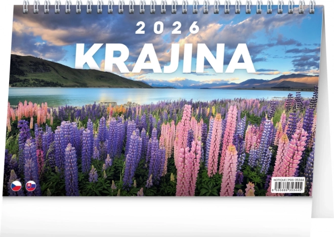 Calendar de birou Peisaj 2026