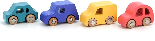 Set de 4 Mașinuțe din Lemn City de la Vilacity