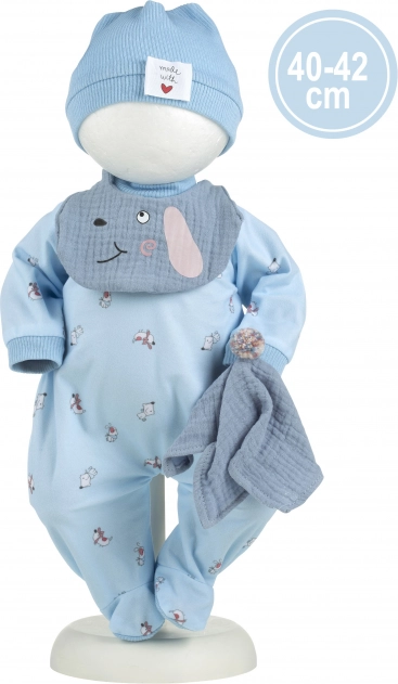 Haine pentru păpușă bebeluș New Born mărime 40-42 cm cu accesorii