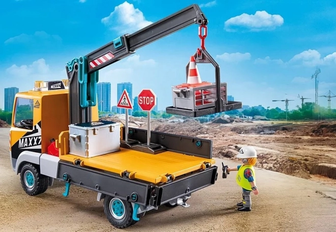 Camion de construcții Playmobil cu macara