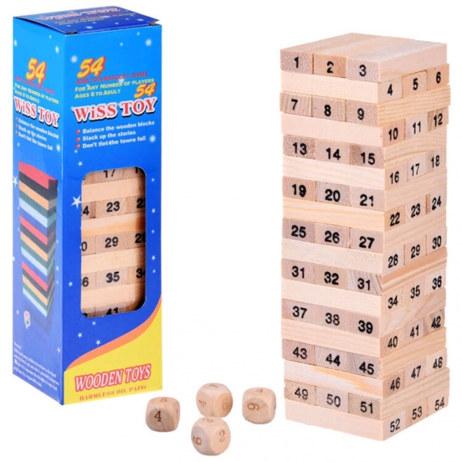 Turnul Oscilant Jenga din Lemn