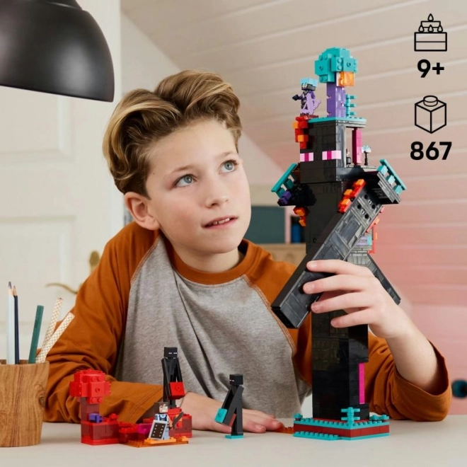 Set LEGO Minecraft Baza Plenitorilor și Distrugător