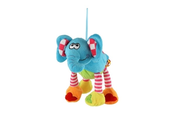 Elefant de pluș colorat 17 cm