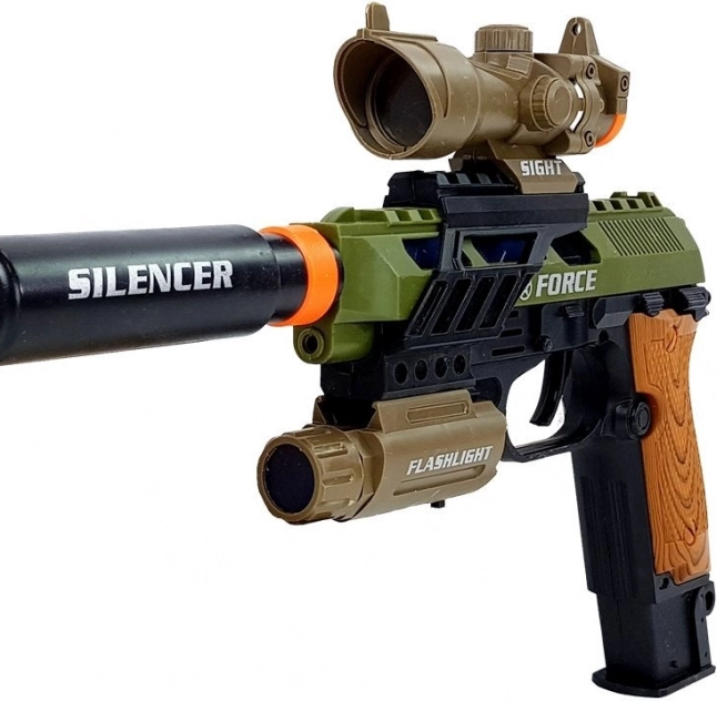 Pistol realist cu lumini și sunete