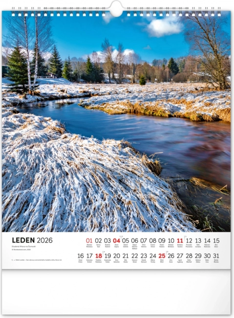 Calendar de perete Șumava 2026