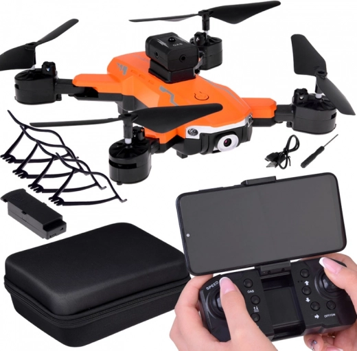 Dron pliabil cu telecomandă și iluminare LED