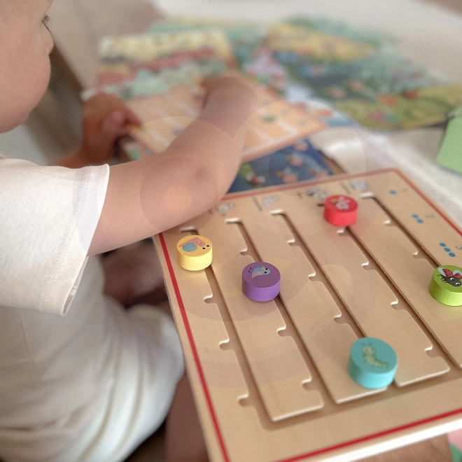 Tooky Toy joc din lemn Învățarea numărării animalelor