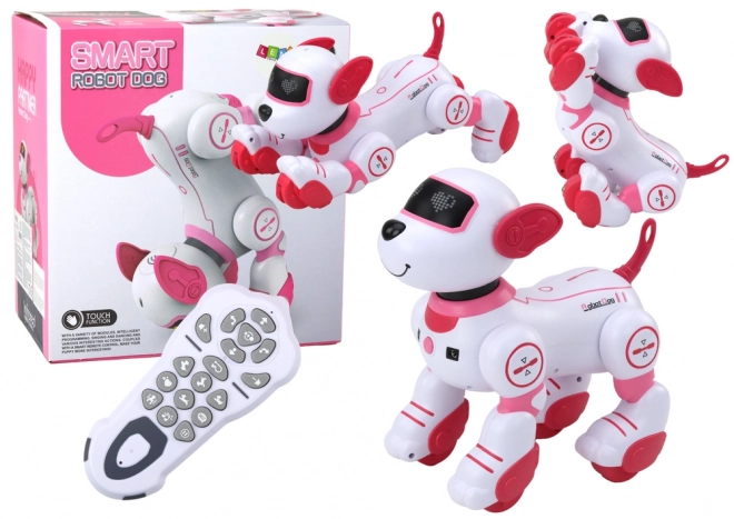 Câine Robot Interactiv Roze cu Telecomandă