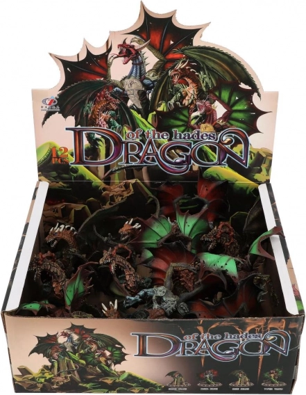 Figurină de dragon din plastic 12x16 cm mix de tipuri