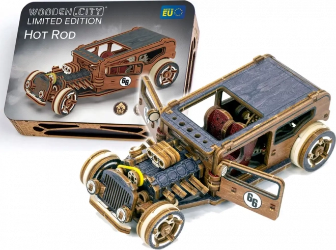 Puzzle 3D din lemn Hot Rod ediție limitată