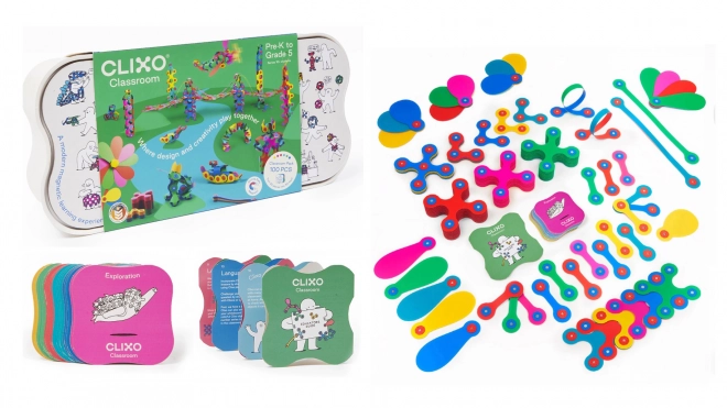 Clixo set colorat cu magneți pentru copii