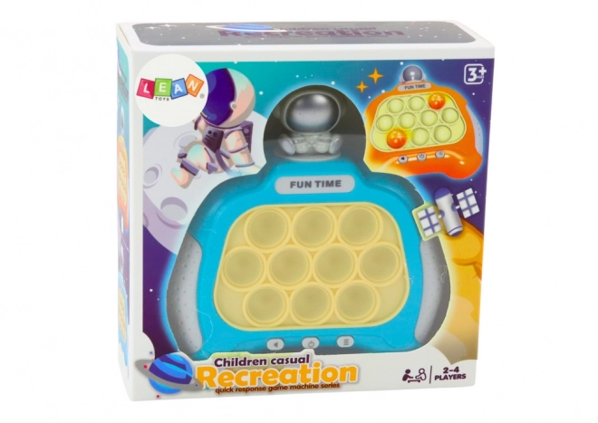 Joc pop-it astronaut cu lumini și sunete albastru
