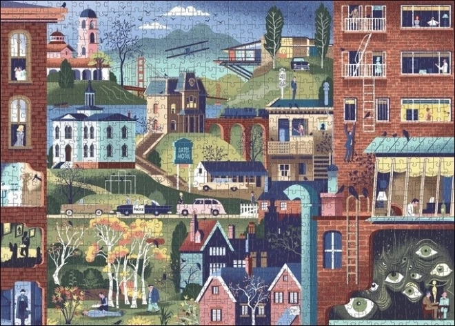 Puzzle HEYE Maestri ai filmului: Filmele lui Alfred Hitchcock 1000 piese
