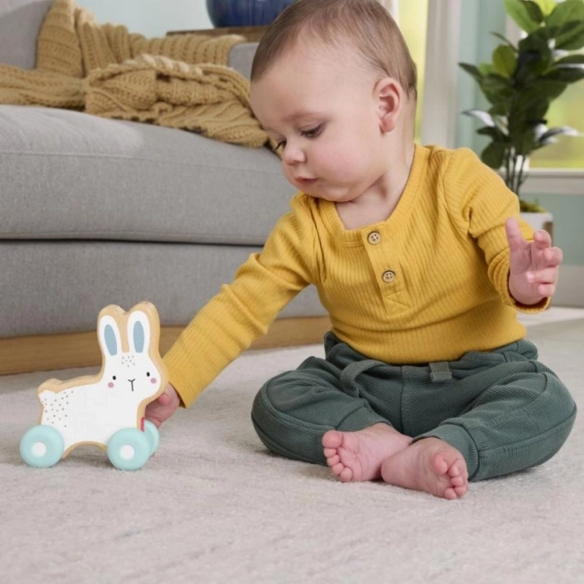Fisher-Price Iepuraș din lemn pe roți