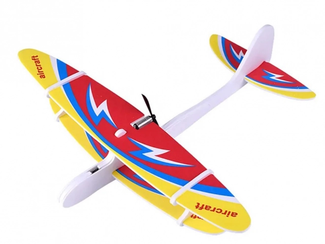 Avion din polistiren cu LED și motor USB