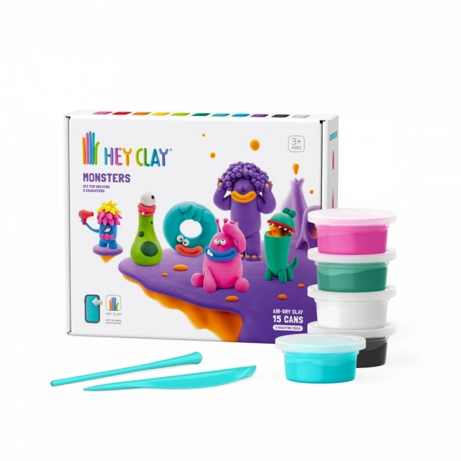 Set monștri de plastilină Hey Clay