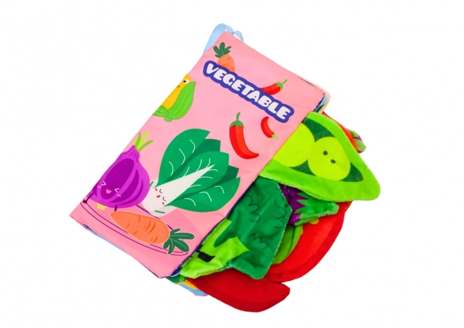 Carte moale pentru bebeluși legume zornăitoare și colorată