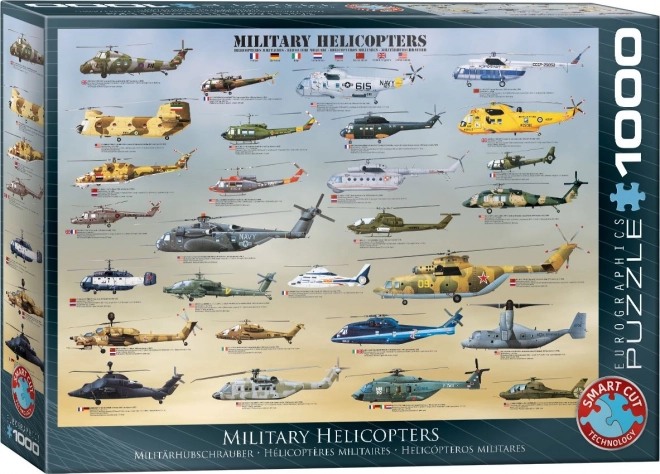 Puzzle Elicoptere Militare 1000 Piese