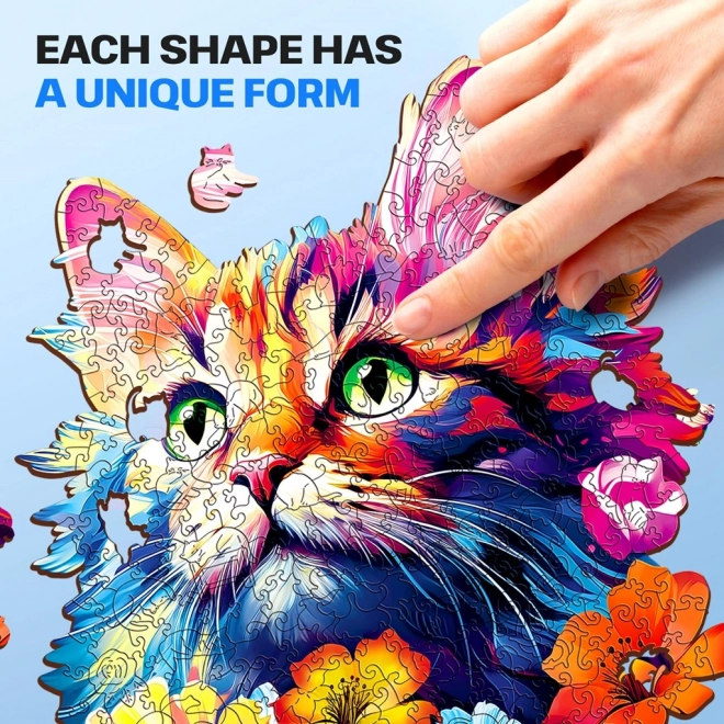 Puzzle din Lemn Pisică 500 Piese