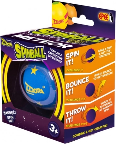 Spinball Distracție Răsucită Albastră cu Meteor Galben