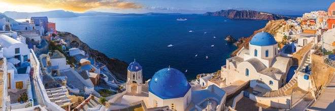 Puzzle panoramic Santorini EuroGraphics 1000 piese