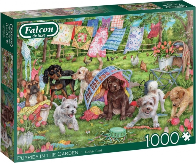 Puzzle Cățeluși în grădină 1000 piese