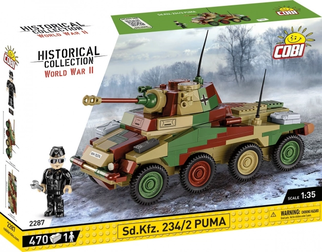 model de construcție vehicul blindat Sd.Kfz 234/2 Puma