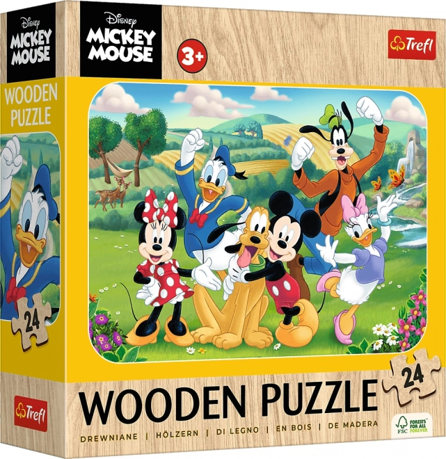 Puzzle din lemn Mickey și prietenii