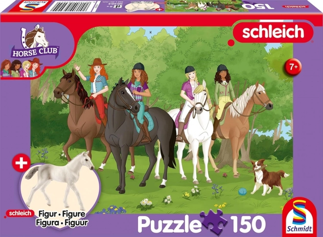 Puzzle de aventură în natură cu figurină Schleich