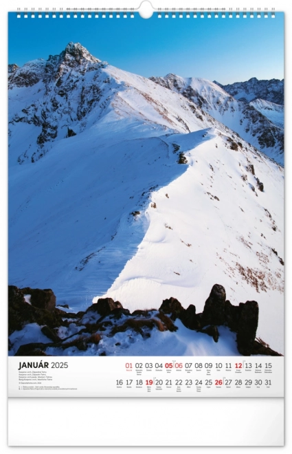 calendar de perete Tatry 2025