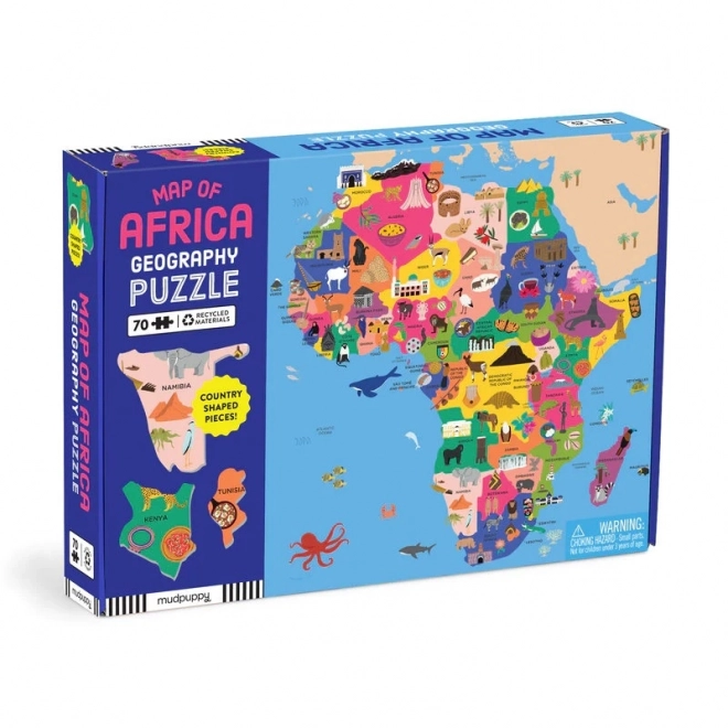 Puzzle geografică Harta Africii
