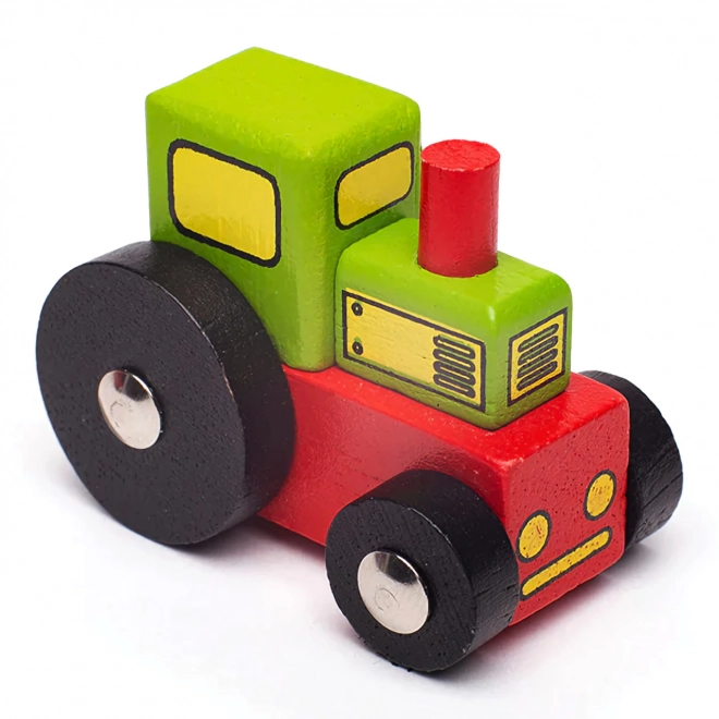 vagon cu tractor și șine Bigjigs Rail