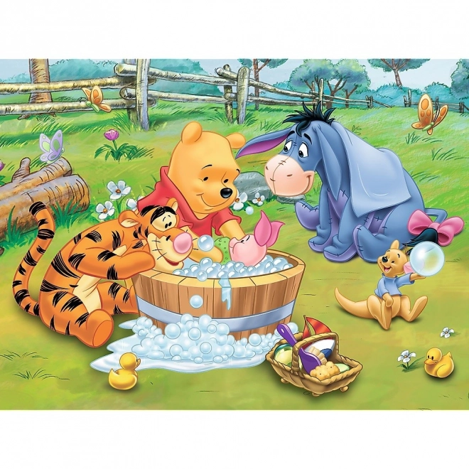 Puzzle 30 piese Winnie de Pluș baia lui Pișpirel