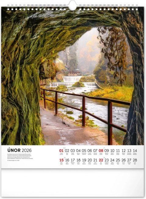 Calendar de perete Republica Cehă 2026