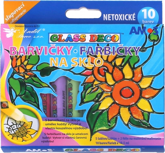 Vopsele pentru sticlă 10 buc/10,5 ml