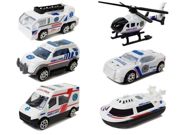 Set ambulanță vehicule scara 1:64