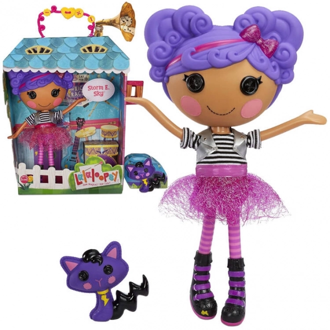 Lalaloopsy mare păpușă rock Storm E Sky cu pisică