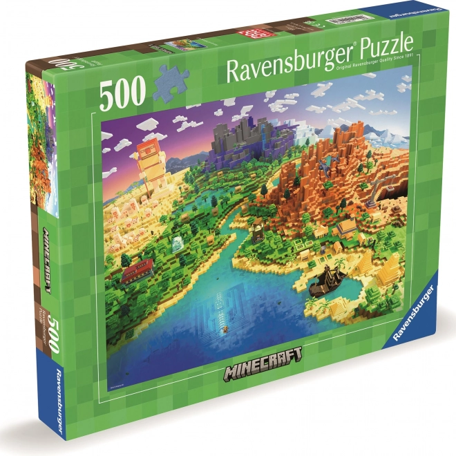 Puzzle Minecraft 500 piese de la Ravensburger