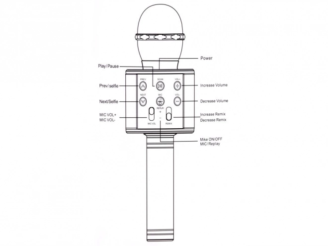 Mikrofon karaoke wireless cu difuzor – Roz