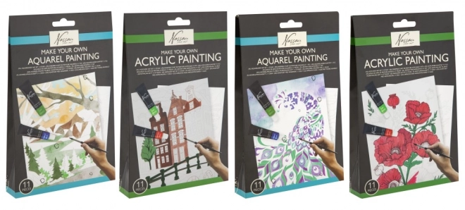 Set pictură acrilică - 4 modele diferite