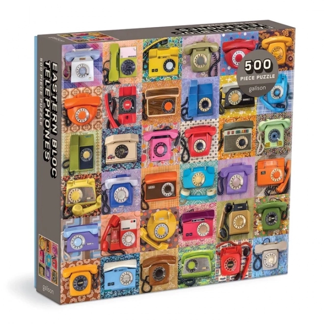 Puzzle telefoane blocul estic 500 piese Galison Troy Litten