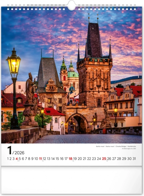 Calendar de perete Praga 2026