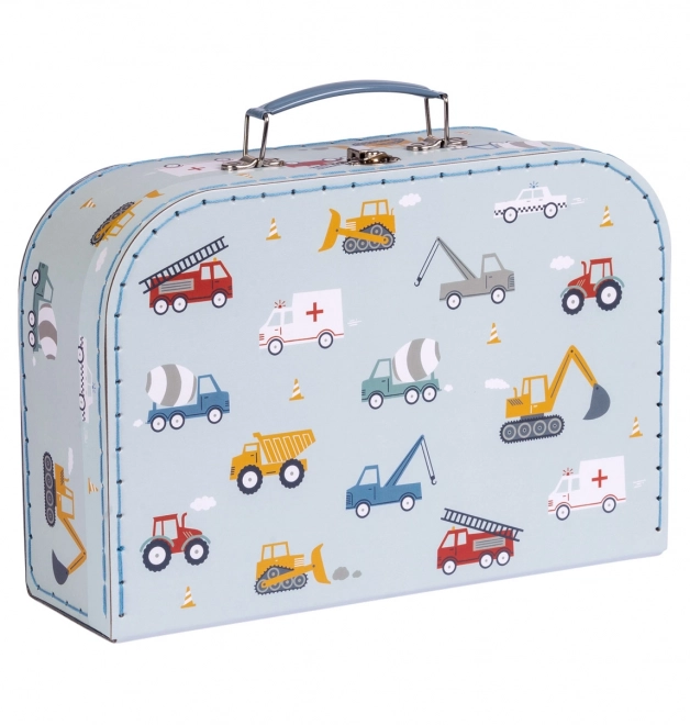 A Little Lovely Company Set de două cutii de carton – Vehicule