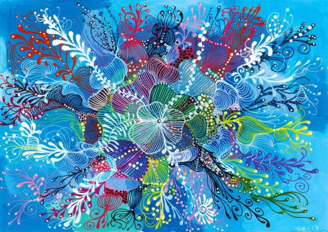 Puzzle cu albastru oceanului 1500 piese