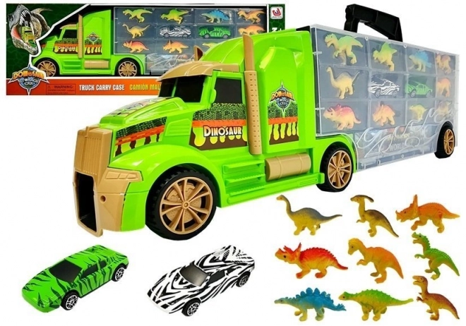 Transportor de jucărie cu dinozauri