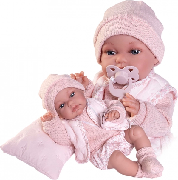 păpușă realistă bebeluș cu funcție de mișcare și corp din material textil moale 34 cm