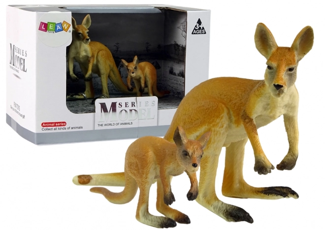 Set de figurine cangur cu pui Animale din Lume