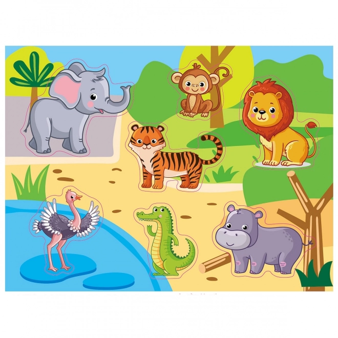 Puzzle din lemn zoo