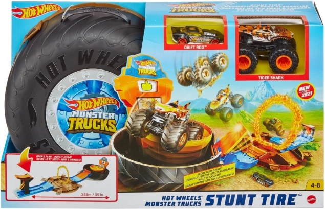 Hot Wheels Monster Trucks arenă cascadorii în anvelopă